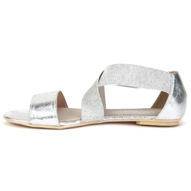 Sandalias Filippo DS780/19 Si Plata gris dorado amarillo 4
