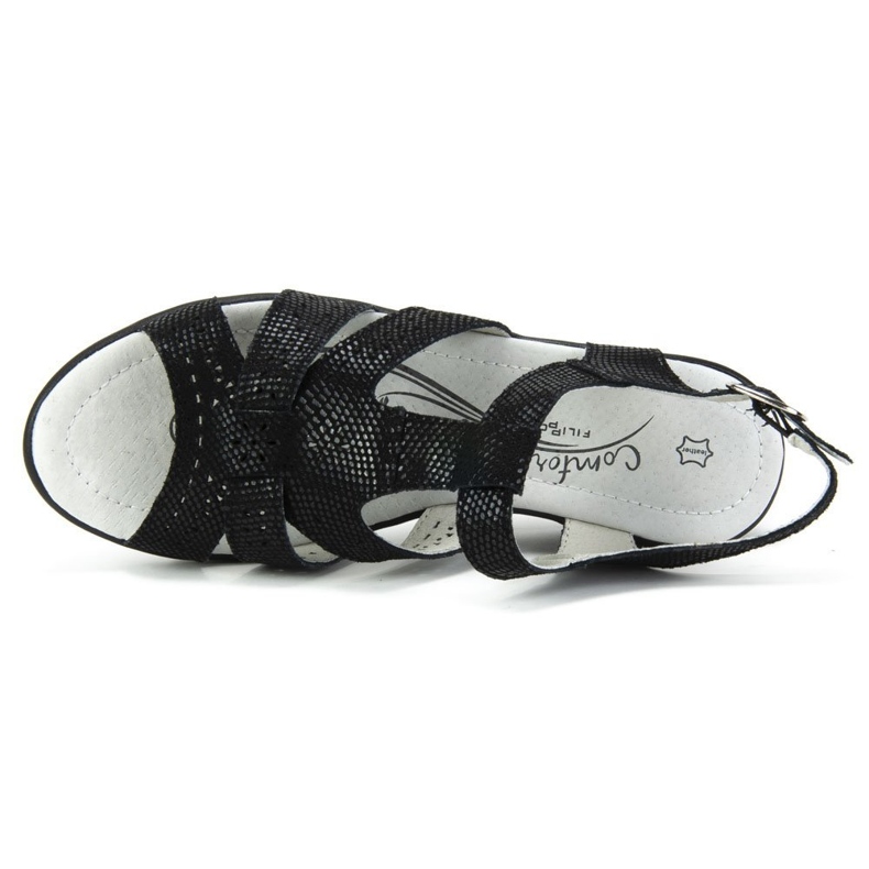 Sandalias de piel Filippo DS744/19 Bk negro 1