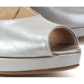Filippo 749 Pearl mimosa 7 zapatos de salón grises plata 3