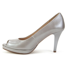 Filippo 749 Pearl mimosa 7 zapatos de salón grises plata 4