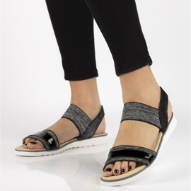 Sandalias de piel Filippo DS755/19 Bk negro 2