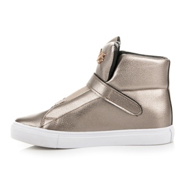 Deportivas altas con velcro gris amarillo multicolor 3