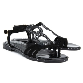 Sandalias Filippo 1453N ante negro 2