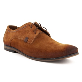 Zapatos de piel Filippo 239 terciopelo rojo marrón 1