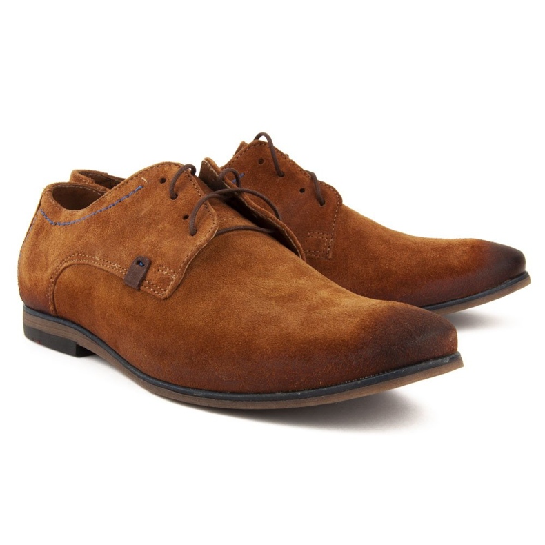 Zapatos de piel Filippo 239 terciopelo rojo marrón 2