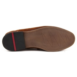 Zapatos de piel Filippo 239 terciopelo rojo marrón 3