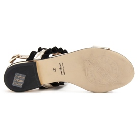 Sandalias Filippo 500 Negro / Oro dorado 4