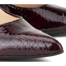Zapatos de salón Filippo F155 Bordo Cocodrilo rojo 4