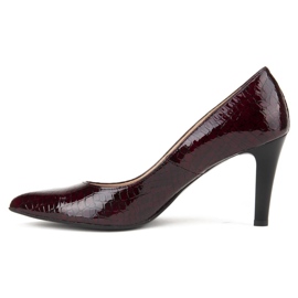 Zapatos de salón Filippo F155 Bordo Cocodrilo rojo 6