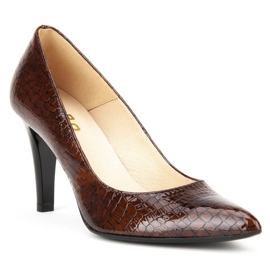Zapatos de salón Filippo F155 Rudy Krokodyl marrón 1