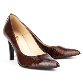 Zapatos de salón Filippo F155 Rudy Krokodyl marrón 2