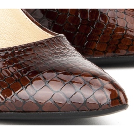 Zapatos de salón Filippo F155 Rudy Krokodyl marrón 4