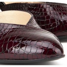 Zapatos de salón Filippo F280 Bordo Cocodrilo rojo 3