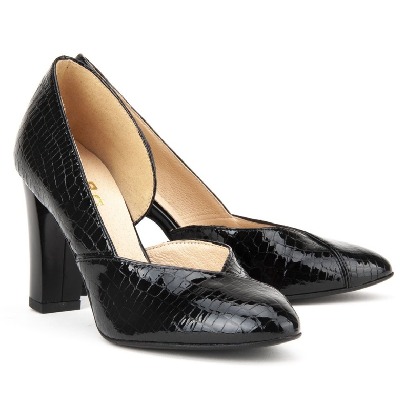 Zapatos De Salón Filippo F280 Cocodrilo Negro 2 Zapatos De Salón Filippo F280 Cocodrilo Negro 2