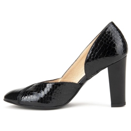 Zapatos De Salón Filippo F280 Cocodrilo Negro 5