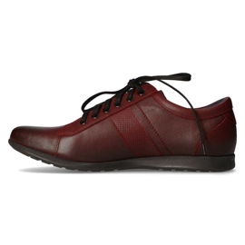 Zapatos de piel Filippo 2063 burdeos rojo 5