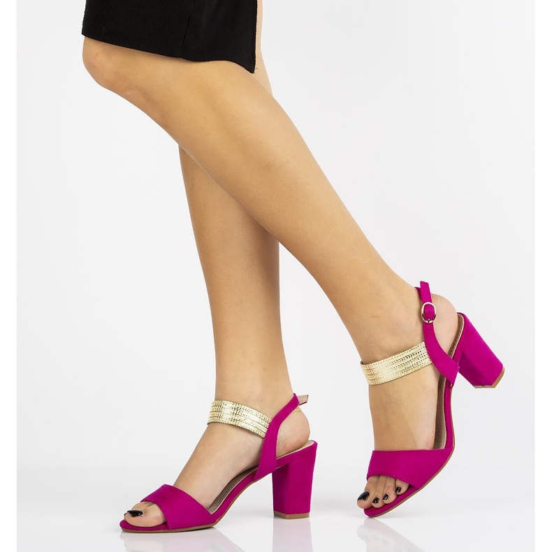 Sandalias tacón Filippo DS817/20 Fh rosa 1