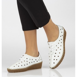 Zapatos de cuero Filippo DP1230/20 Wh blanco 5