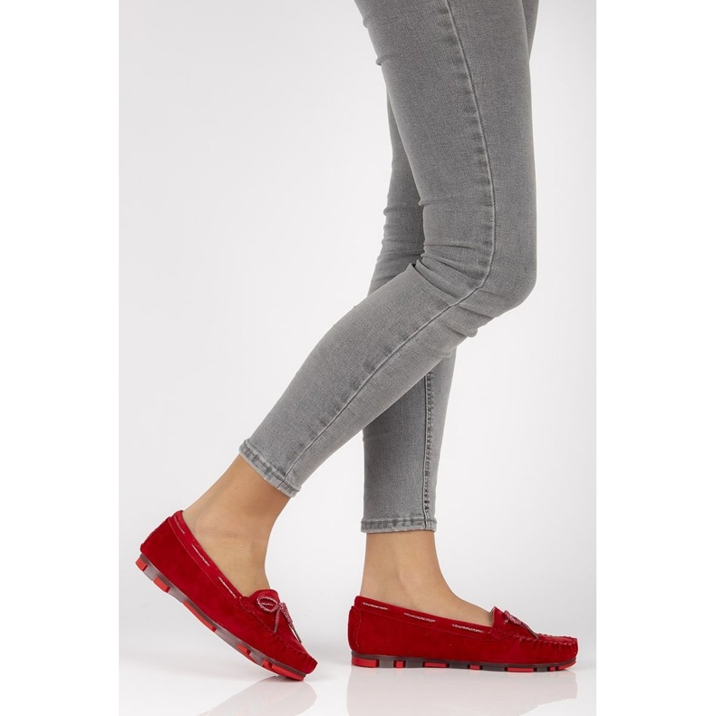 Rojo Mocasines Filippo DP1203/20 Rd de piel 2