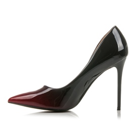 Belle Women Tacones lacados ombre negro 3