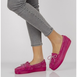 Zapatos de cuero Filippo DP1200/20 Fh rosa púrpura 1
