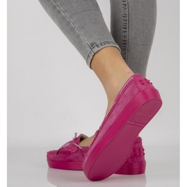 Zapatos de cuero Filippo DP1200/20 Fh rosa violeta rosado 2