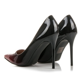 Belle Women Tacones lacados ombre negro 4
