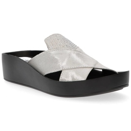 Babuchas de piel Filippo DK1222/20 Si plata 2