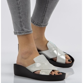 Babuchas de piel Filippo DK1222/20 Si plata 1