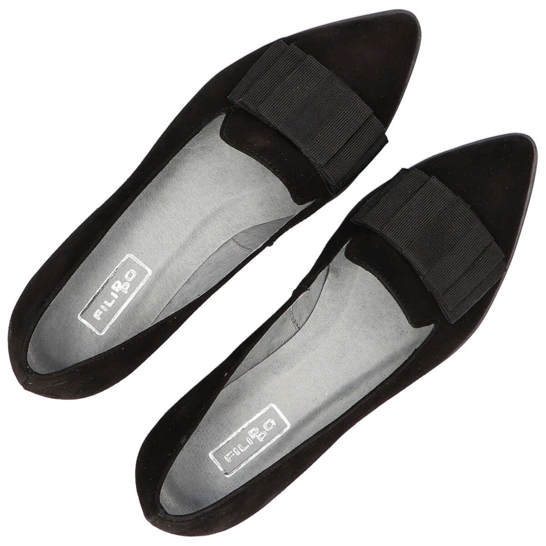 Zapatos Filippo 1344 Ante Negro 1