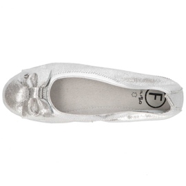 Bailarinas de cuero Filippo DP1409/20 Si plata gris 4