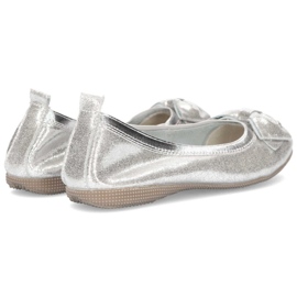Bailarinas de cuero Filippo DP1409/20 Si plata gris 5