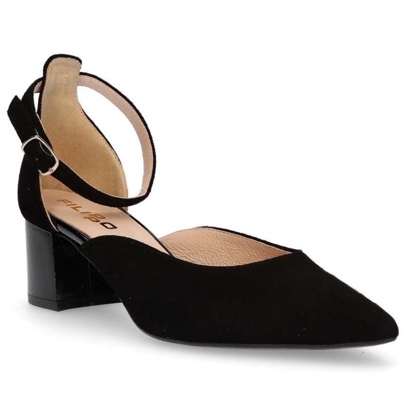 Zapatos De Salón Filippo F272 Ante Negro 1