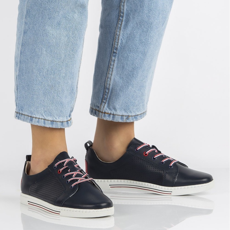 Zapatos de piel Filippo DP008/20 Nv azul marino 2