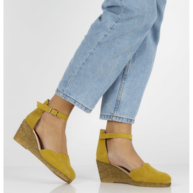 Sandalias de piel Filippo DS1394/20 Yl amarillo 2
