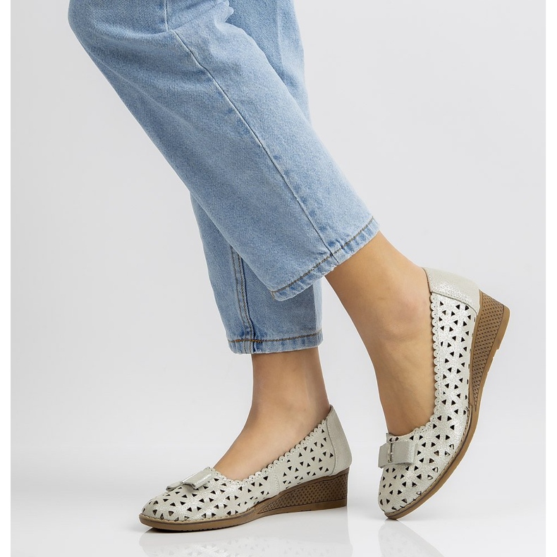 Zapatos de cuero Filippo DP752/20 Si plata 2