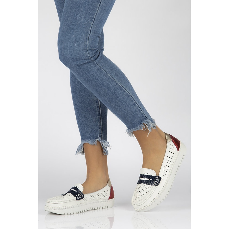 Zapatos de piel Filippo DP1413/20 Wh blanco 1