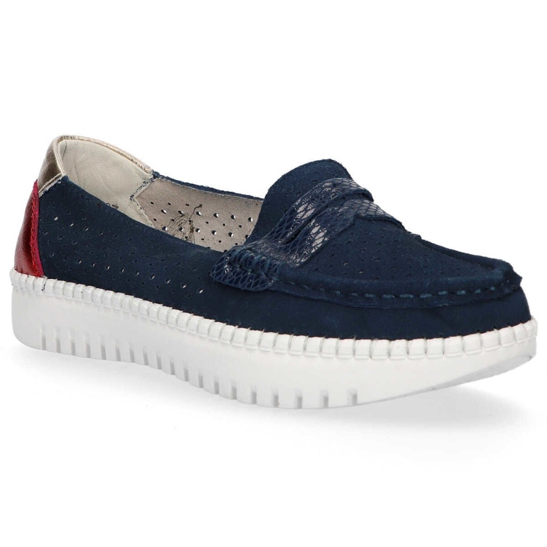 Zapatos de piel Filippo DP1413/20 Nv azul marino 2