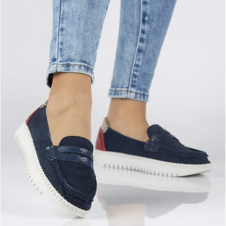 Zapatos de piel Filippo DP1413/20 Nv azul marino 1