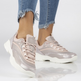 Zapatillas de cuero para mujer Filippo DP1411 / 20 Pi rosa rosado 2