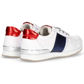 Zapatos de cuero Filippo DP1265 / 20 Wh Nv blanco azul marino amarillo 8