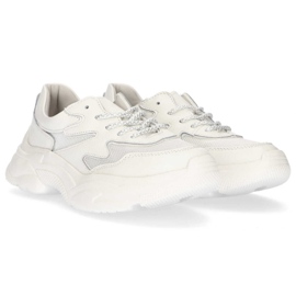 Zapatillas de cuero Filippo DP1410 / 20 Wh blanco 2 Zapatillas de cuero Filippo DP1410 / 20 Wh blanco 2