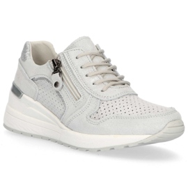 Zapatillas de cuero Filippo DP1423 / 20 Si plata azul marino 2