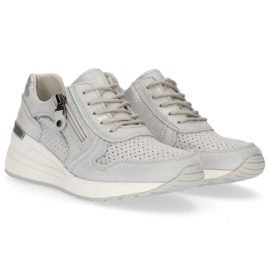 Zapatillas de cuero Filippo DP1423 / 20 Si plata azul marino 7