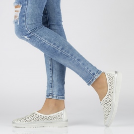 Filippo DP1400 / 20 Wh Blanco zapatos bajos caqui verde 2