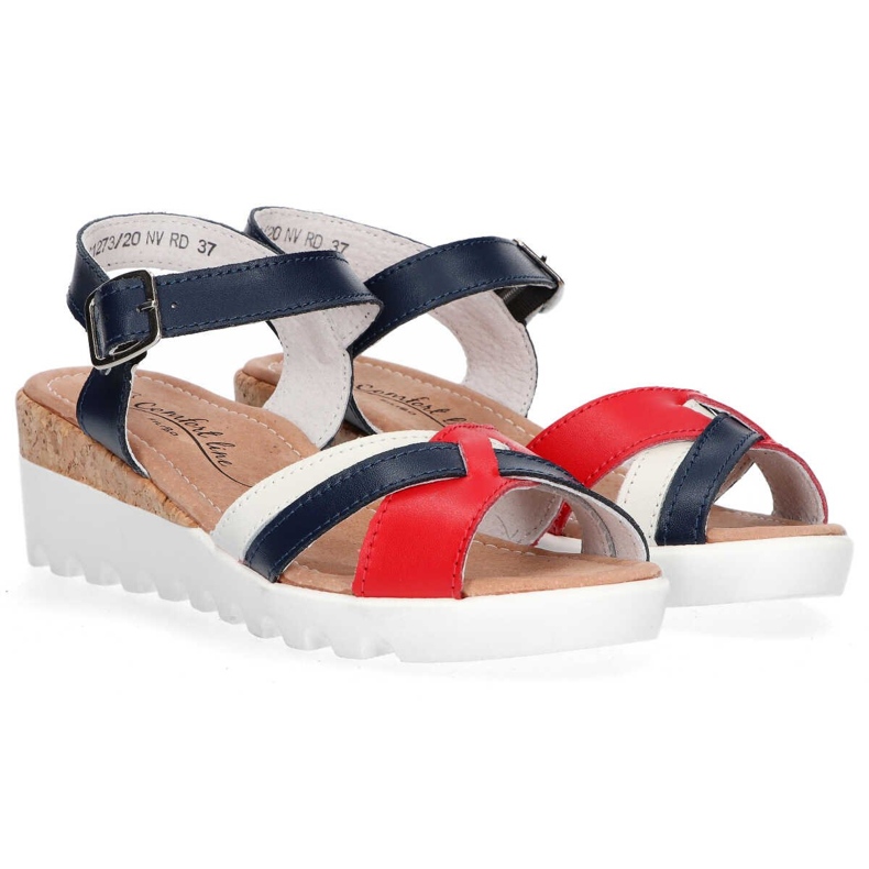 Sandalias Filippo DS1273 / 20 Nv Rd Navy Rojo blanco azul marino 2