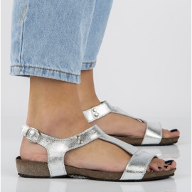 Sandalias Filippo DS1271/20 Si plata gris 5