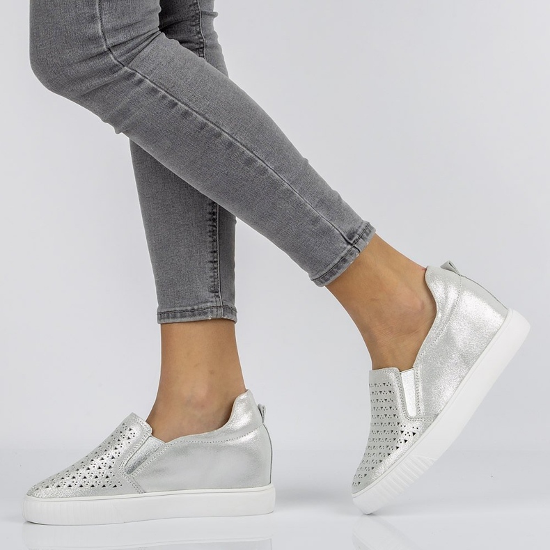 Zapatos de piel Filippo DP1398/20 Si plata 1