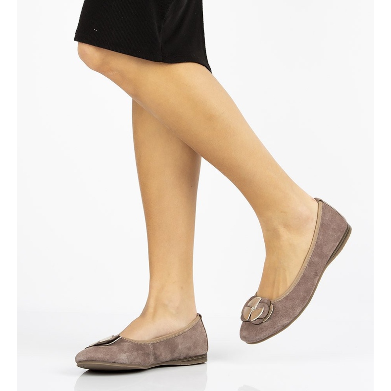 Bailarinas de cuero Filippo DP1216/20 Sd arena beige marrón 2