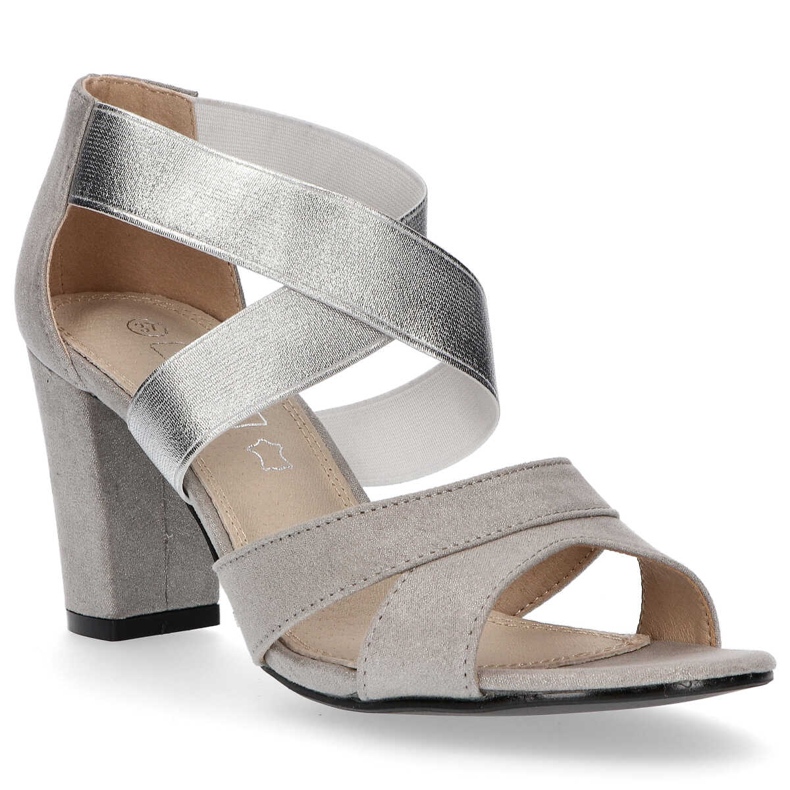 Sandalias Filippo DS776/20 Si Plata gris 2